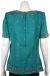 Decorative Bordered Beaded Blouse back in Jade Green